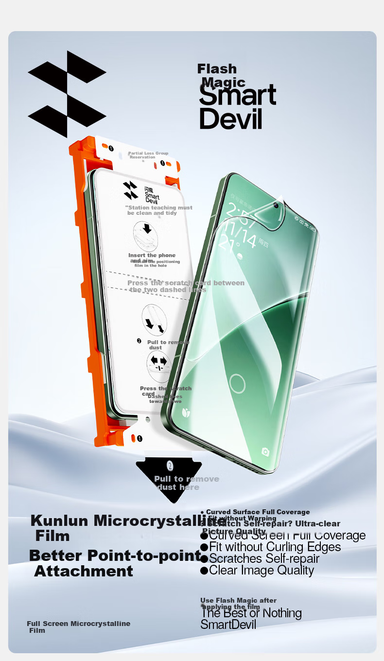Защитная пленка Shanmo для Xiaomi 15 Pro/S Pro/15 Ultra, ультразвуковая, мягкая, закаленное стекло, 3D полноэкранное покрытие, противоударная, антиотпечатки, 2 шт.