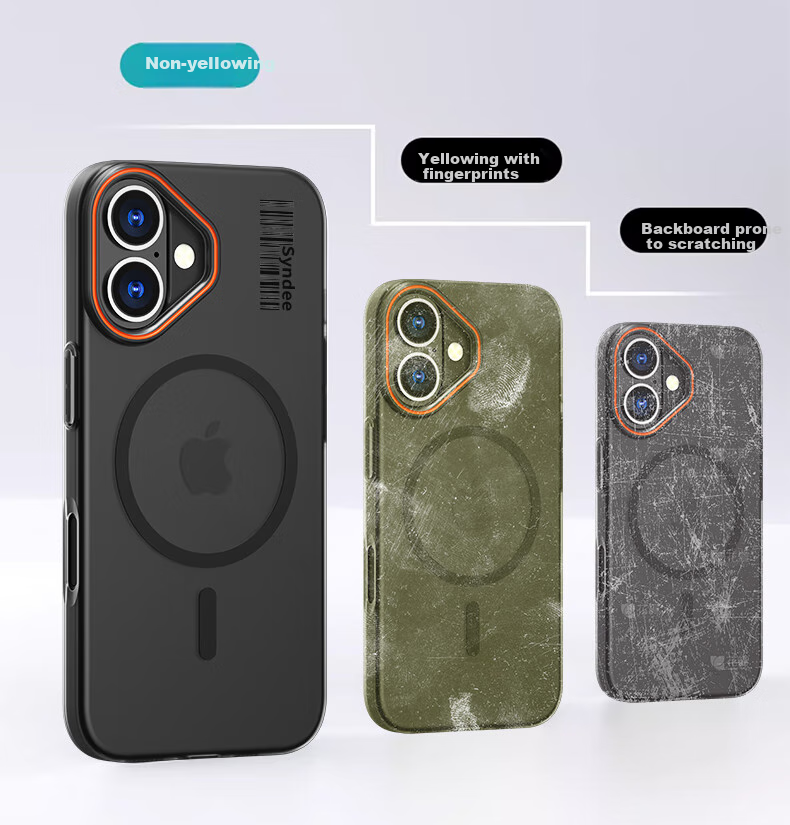 Чехол Baozou для Apple iPhone 16 Plus, противоударный, с защитой камеры, прозрачный, белый