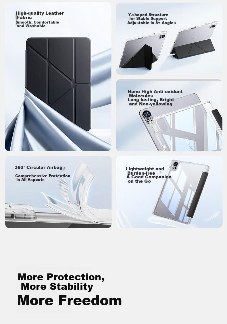 Защитный чехол Shanmo для Huawei MatePad 11.5/11.5S, версия Soft Light/Dynamic, 11.5 дюймов, с держателем для стилуса, серый