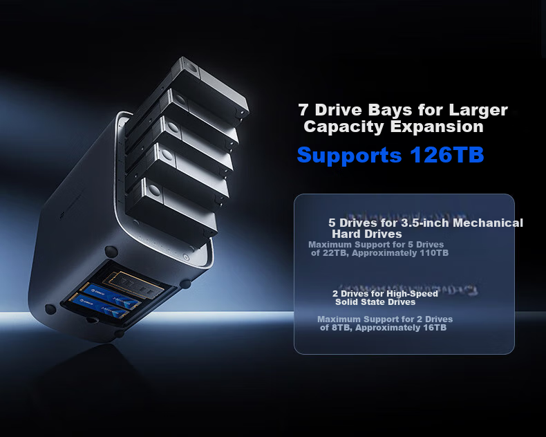 ORICO HS500-Pro 8GB Версия, 5-дисковый NAS сетевое хранилище, персональное облачное хранилище AI для дома, сервер для жесткого диска, умный фотоальбом, расширение для телефона, ПК, планшета