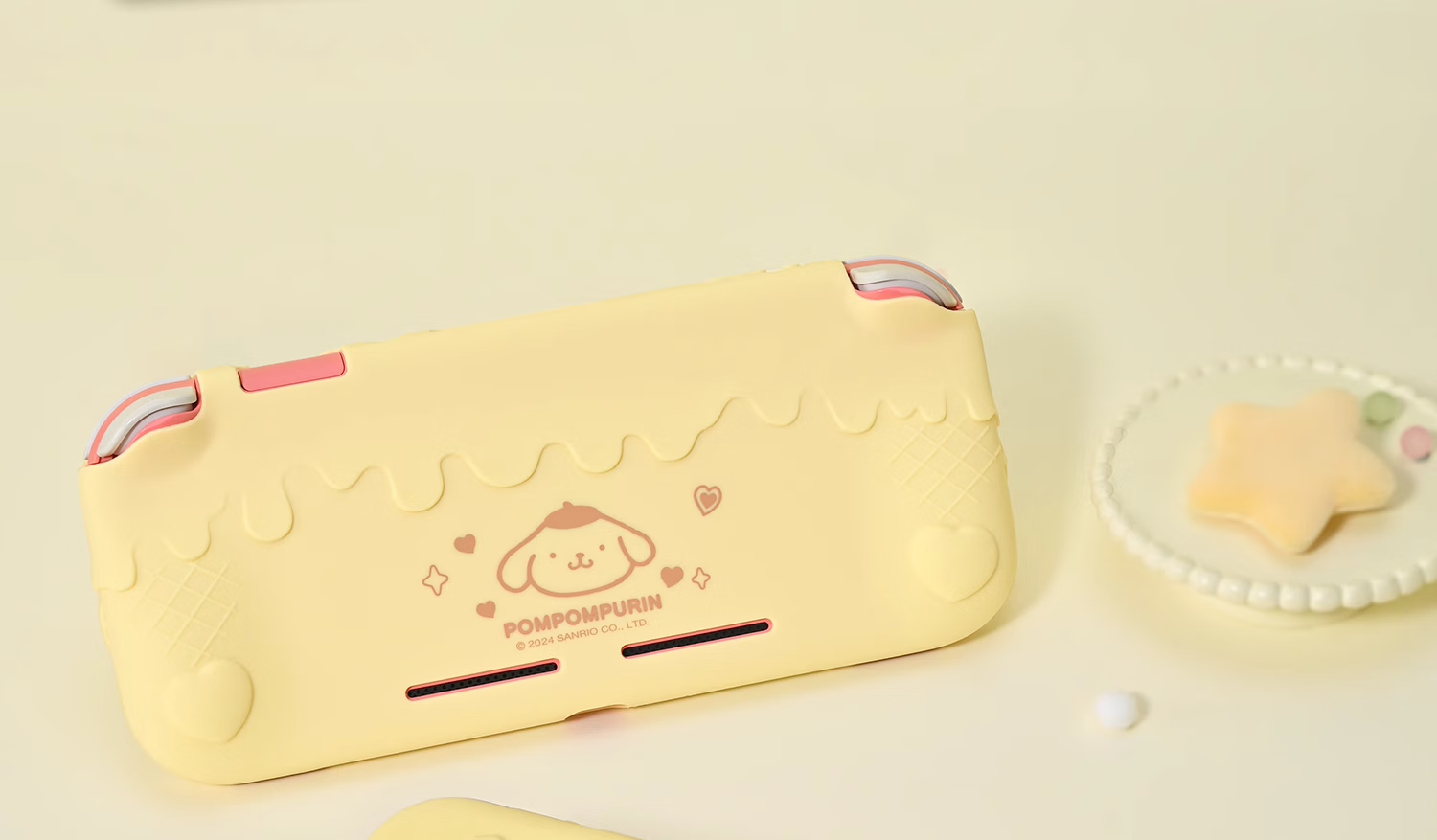 Защитный чехол Jixiang для Nintendo Switch Lite, полный комплект с колпачками для джойстиков, силиконовый, официальный, Sanrio Co-Branded, противоударный