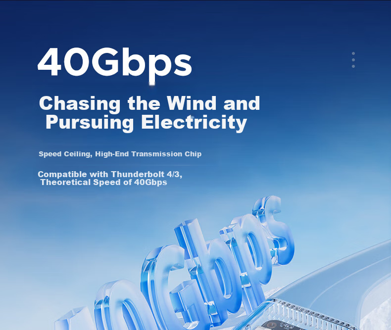 ORICO USB4 внешний корпус для SSD M.2 NVMe 40 Гбит/с, совместимый с Thunderbolt 4/3, алюминиевый сплав, серебристый