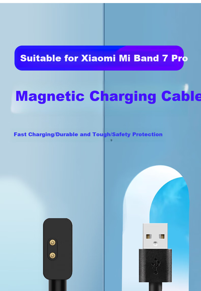 Кабель Masentek для зарядки Xiaomi Band 7 Pro, Redmi Watch 2/3 Lite, магнитный, черный, 60 см