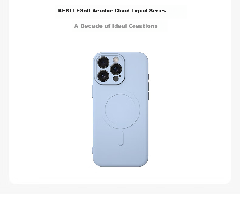 Чехол-накладка KEKLLE для Apple iPhone 14 Plus, противоударный, с защитой камеры, силиконовый, лавандовый
