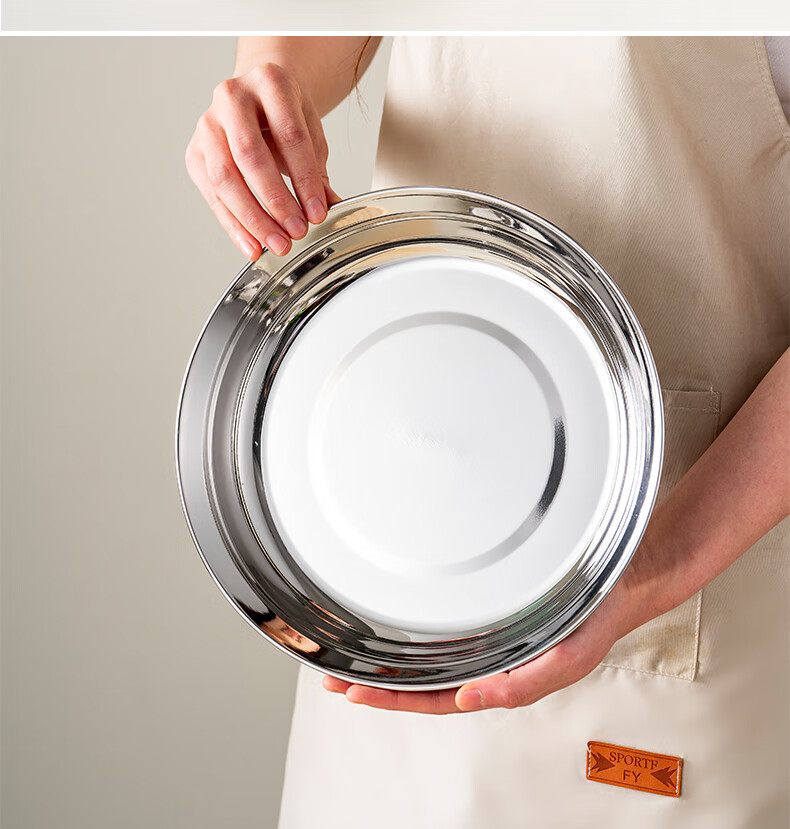 Тарелка Onlycook из нержавеющей стали 316, обеденная тарелка пищевого качества, поднос для приготовления пищи, круглая сервировочная тарелка, 18 см