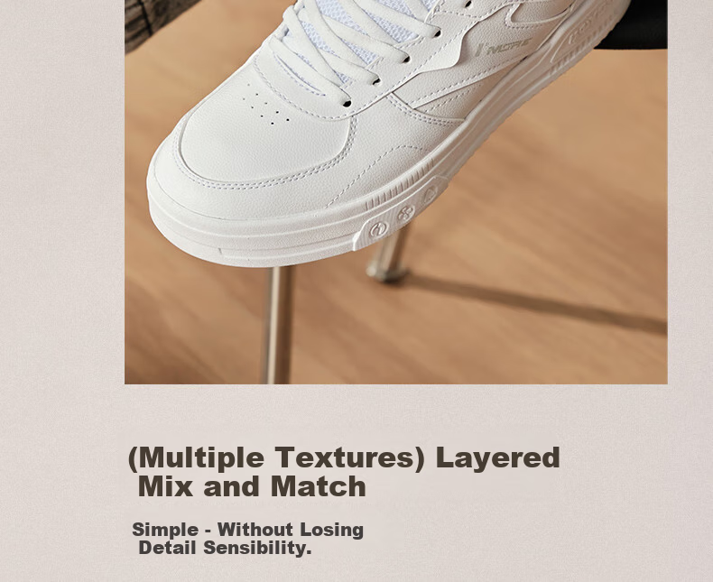 Мужские кроссовки 361° Classic Sneakers, натуральная кожа, весна-лето 2025, размер 42, белый/черный