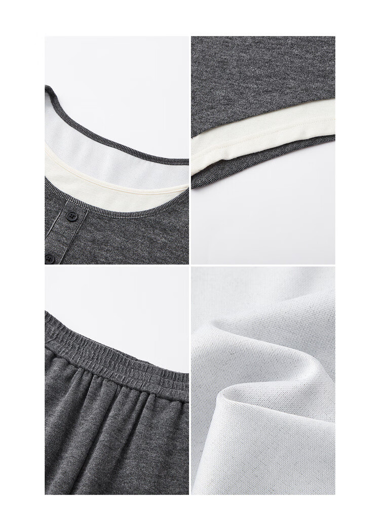 Костюм женский Dme Grey Series, весенний, повседневный, брючный, вязаный, с длинным рукавом и эластичной талией, размер M, глубокий цветочный серый