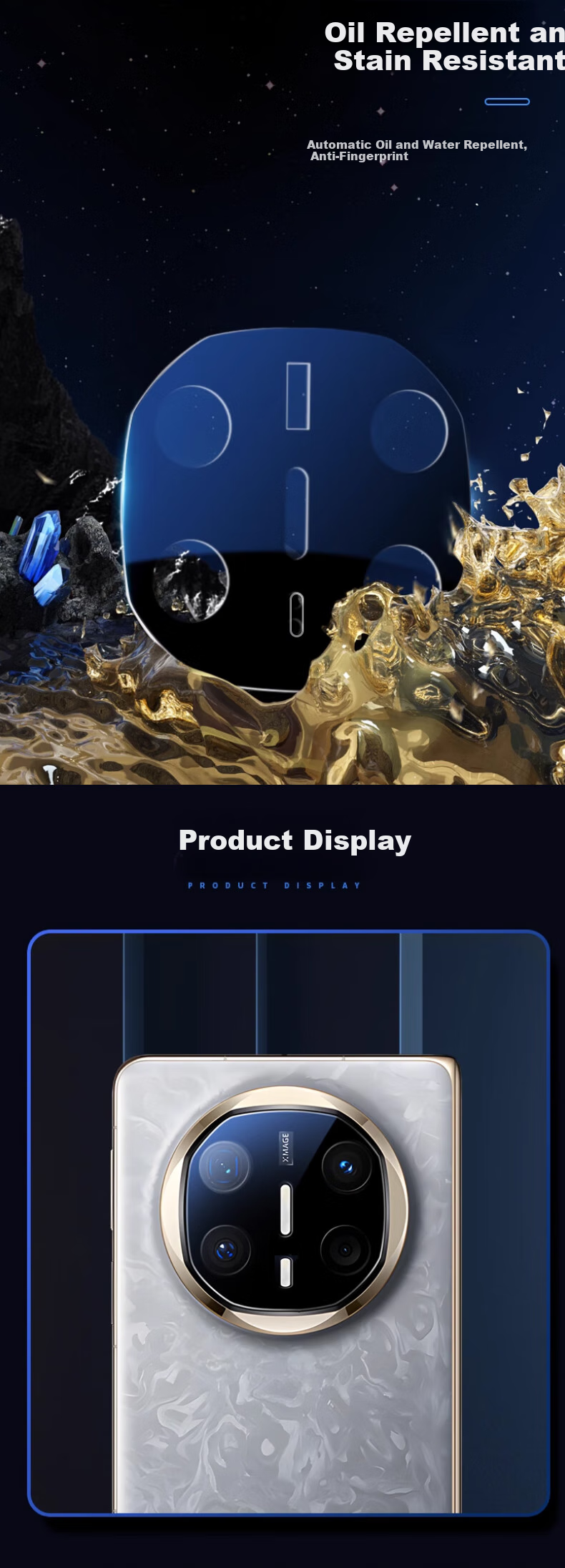 Защитная пленка MAIKUQI для задней камеры Huawei Mate X6, закаленное стекло высокой четкости, 2 шт.