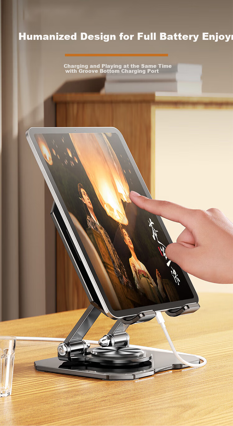 Держатель для телефона BZBC, настольная подставка для планшета iPad, многофункциональная складная ленивая подставка с вращением на 360° для игр, онлайн-уроков, рисования, универсальное крепление для телефона из металла