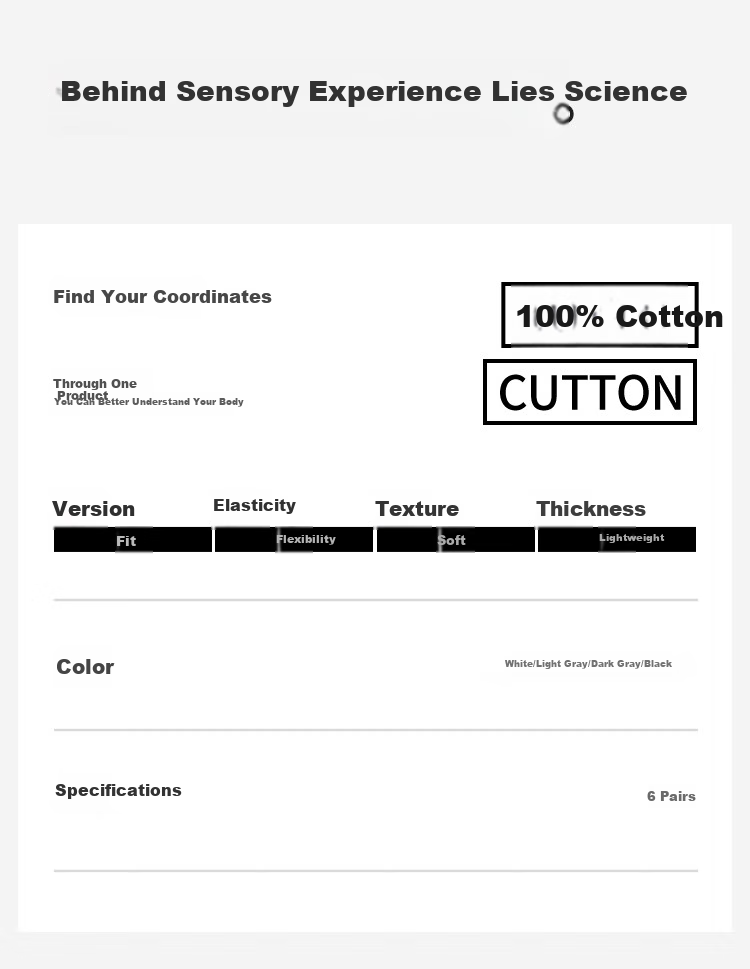 Мужские носки JOAE Pure Cotton Odor-Resistant, 7A Antibacterial, средней длины, для осени и зимы, подарок на День Святого Валентина, повседневные бизнес-носки, впитывающие пот, 6 пар