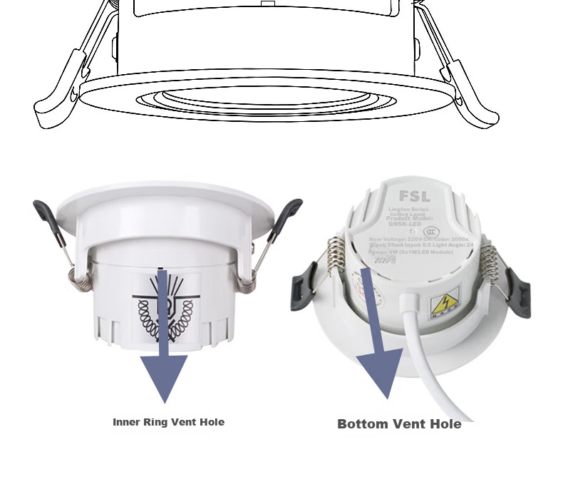 Светодиодный точечный светильник Foshan Lighting (FSL) COB, 9 Вт, с регулируемым углом, для фоновой стены, выставочного зала, антибликовый, белый свет (5700K)