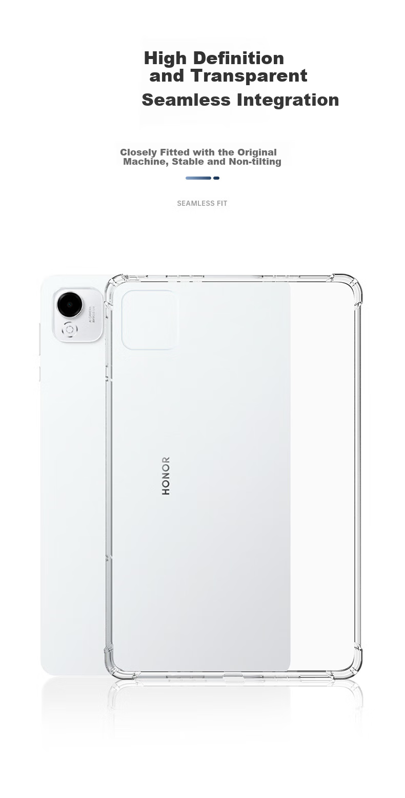 Защитный чехол BIAZE для планшета Honor X10 Pro/X9 Pro 11.5 дюймов, противоударный, из ТПУ, с защитой углов, прозрачно-белый