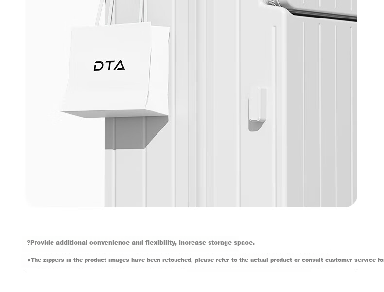 Чемодан DTA Белый, 24 дюйма, переднее открытие, многофункциональная ручка, кодовый замок, кожаный чехол