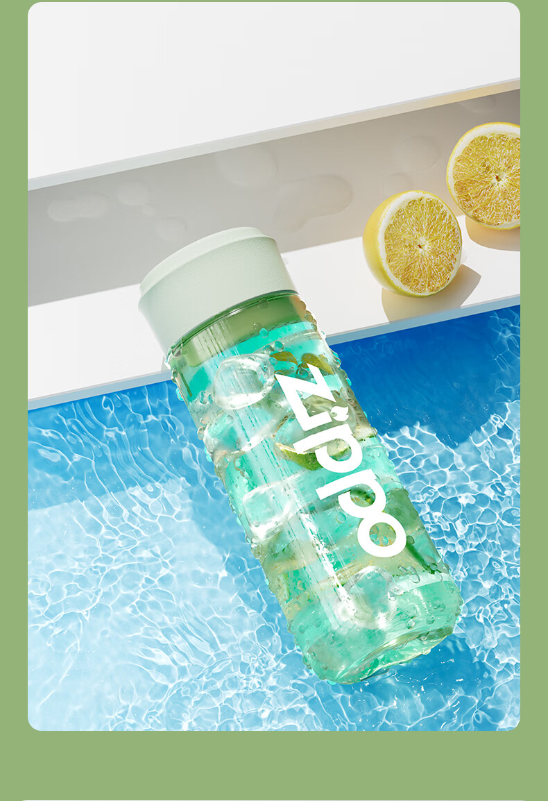Бутылка для воды ZIPPO Sports, большая емкость, стильная, ударопрочная пластиковая чашка для мужчин и женщин, студентов, фитнеса на открытом воздухе, 570 мл, черный