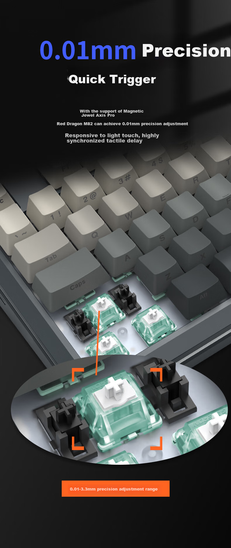 Игровая клавиатура REDRAGON M82 Pro с магнитными переключателями, RT Keyboard, E-Sports Keyboard, кастомизируемая, новый подарок, мятно-зеленый, розовый