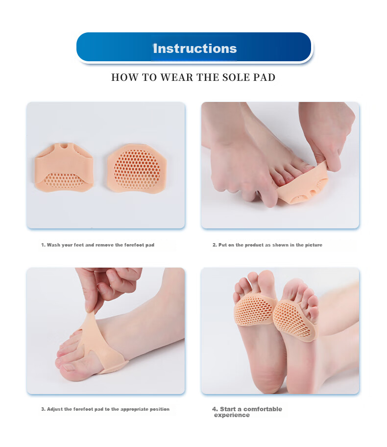 Стельки силиконовые FOOTOPPO, защита от натирания, полустельки для снятия боли, женские, противоскользящие, для высоких каблуков, уменьшающие давление, 3 пары