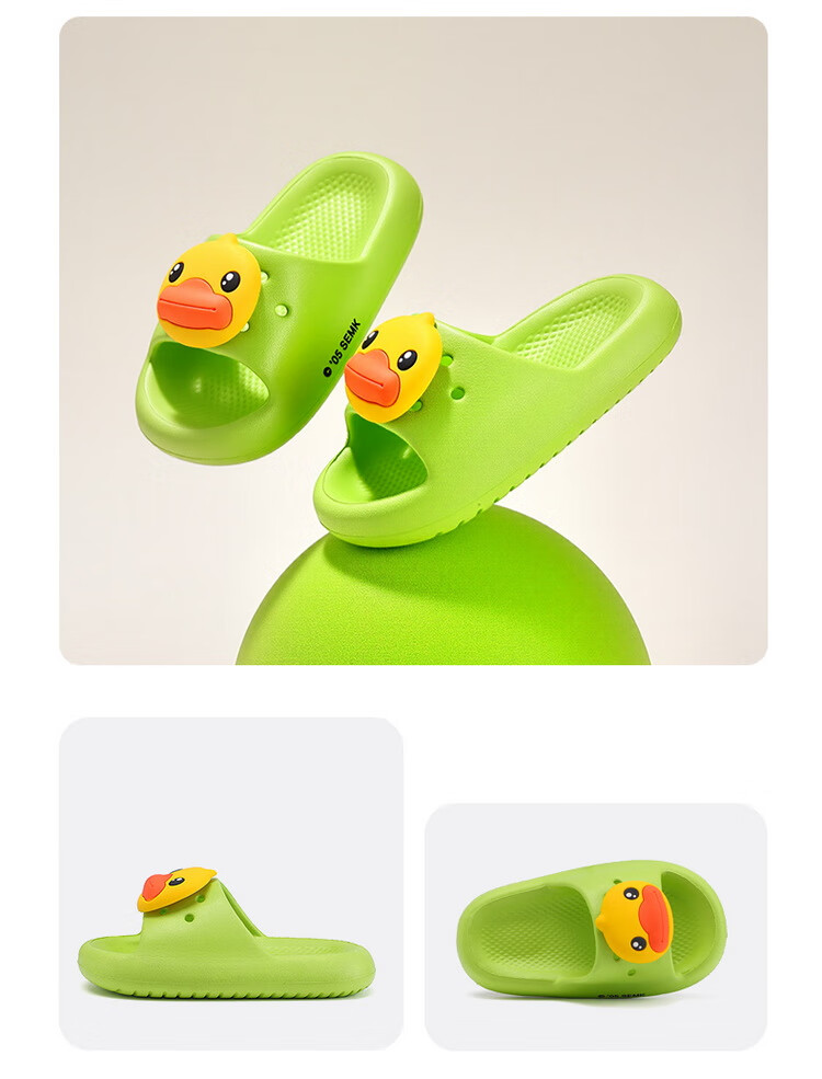 Детские шлепанцы B.Duck, домашняя обувь для мальчиков и девочек, милые сандалии с одной пряжкой, зеленые, размер 31