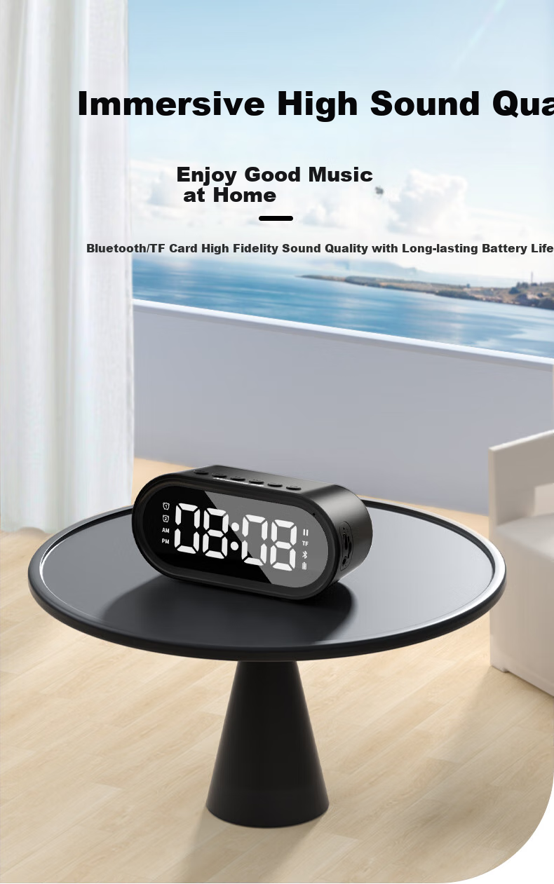 Bluetooth-колонка Newmine BT511 с умным будильником, портативный мини-сабвуфер для дома