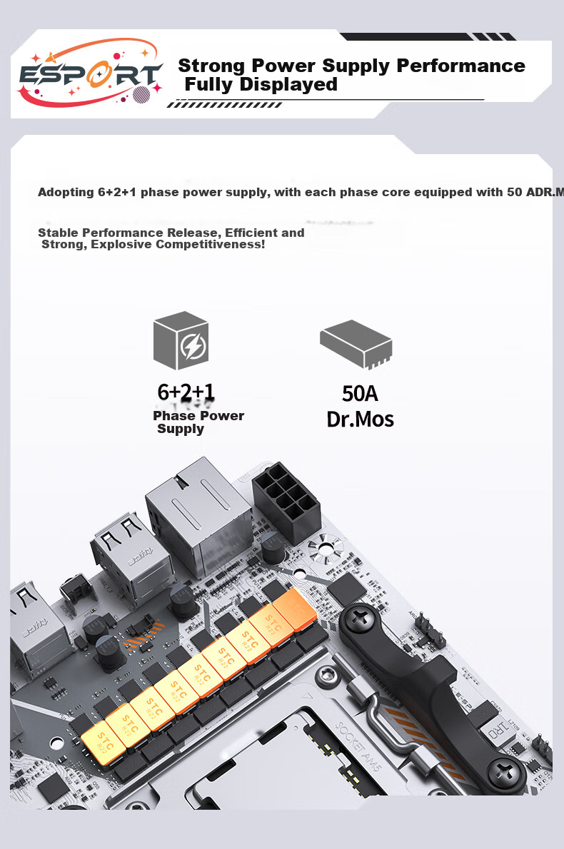 Материнская плата MAXSUN MS-eSport B650ITX WIFI ICE DDR5 AM5 Mini-ITX