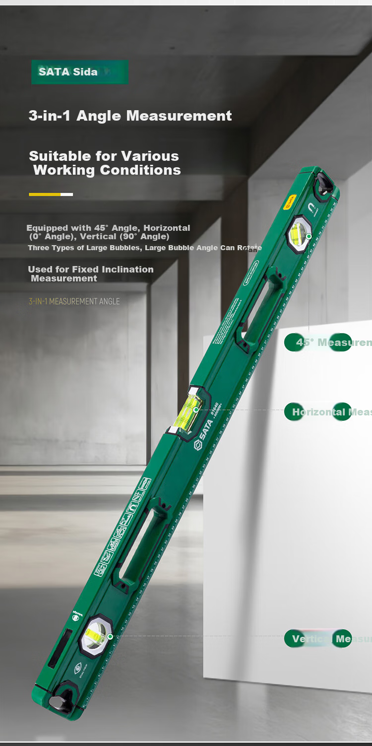 Уровень SATA 91641, 200 мм, с магнитным креплением, ударопрочный, высокоточный