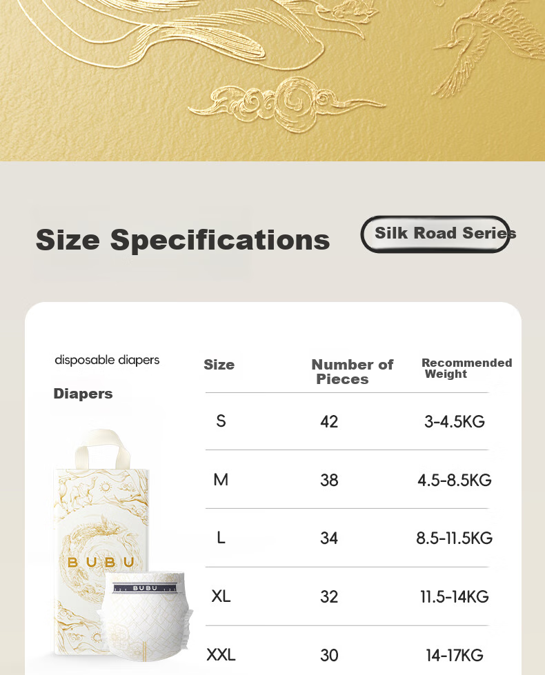 BUBU Подгузники-трусики Silk Road, размер XL, 28 шт. (11.5-14 кг), протеинированные шелком, ультратонкие и мягкие