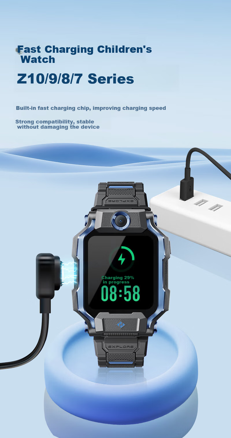 Кабель для зарядки KOVOL для детских умных часов Xiaotiancai Z11/Z10/Z9/Z8/Z7/7S/7A/6A/6S/6pro, магнитный кабель для зарядки и передачи данных