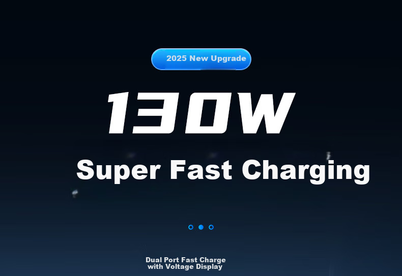 Автомобильное зарядное устройство WITGOER 130W, быстрое зарядное устройство для прикуривателя, двойной порт USB-A и Type-C, PD30W, совместимо с Apple, Android, Huawei, Xiaomi