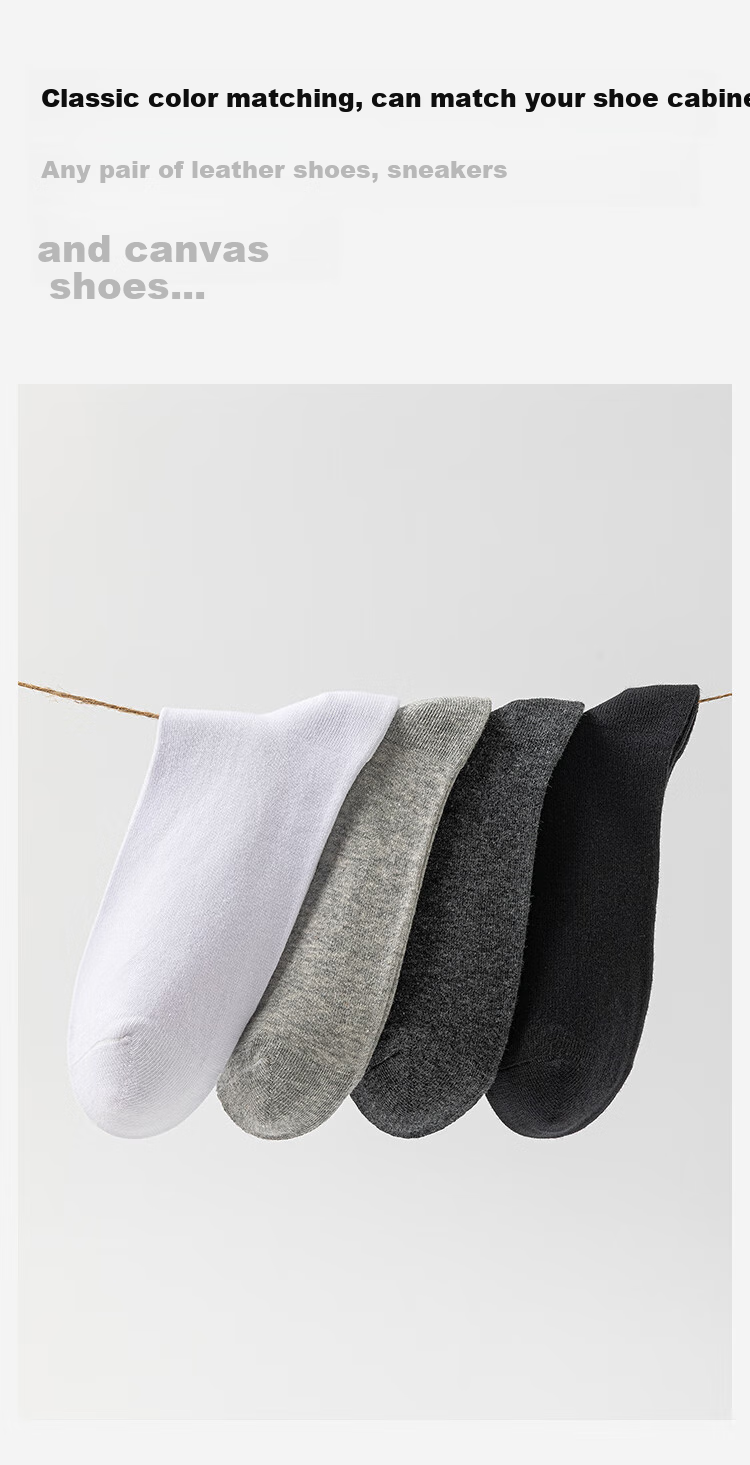 Мужские носки JOAE Pure Cotton Odor-Resistant, 7A Antibacterial, средней длины, для осени и зимы, подарок на День Святого Валентина, повседневные бизнес-носки, впитывающие пот, 6 пар