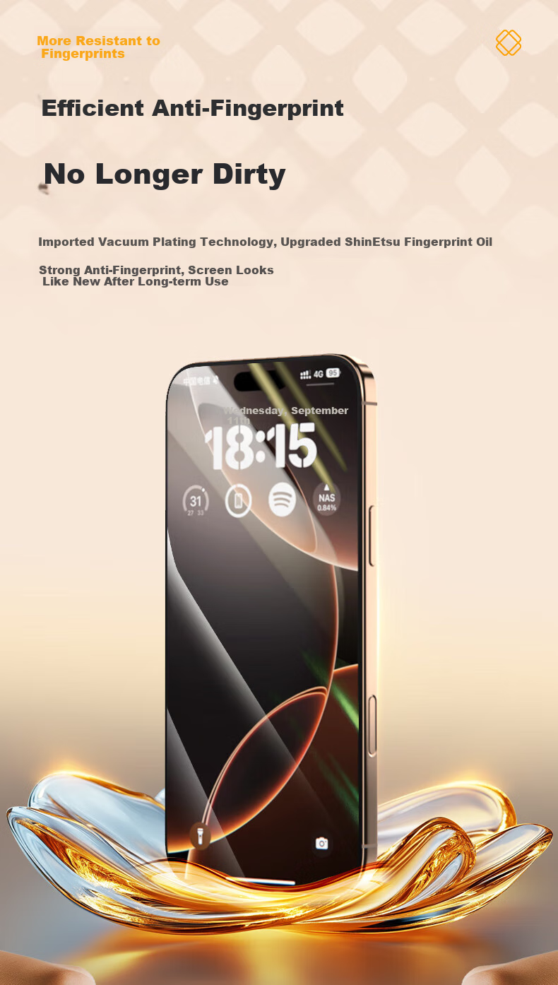 Защитное стекло ALittleFlower для iPhone 16 Pro, закаленное, прозрачное, 2 шт.