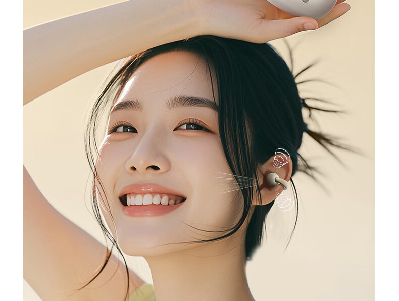 Беспроводные наушники IKF Pet Clip True Wireless Bluetooth, с костной проводимостью, Hi-Fi звук, долгая батарея, для спорта и студентов, совместимы с Xiaomi и Huawei, цвет "Облачный камень" (белый)