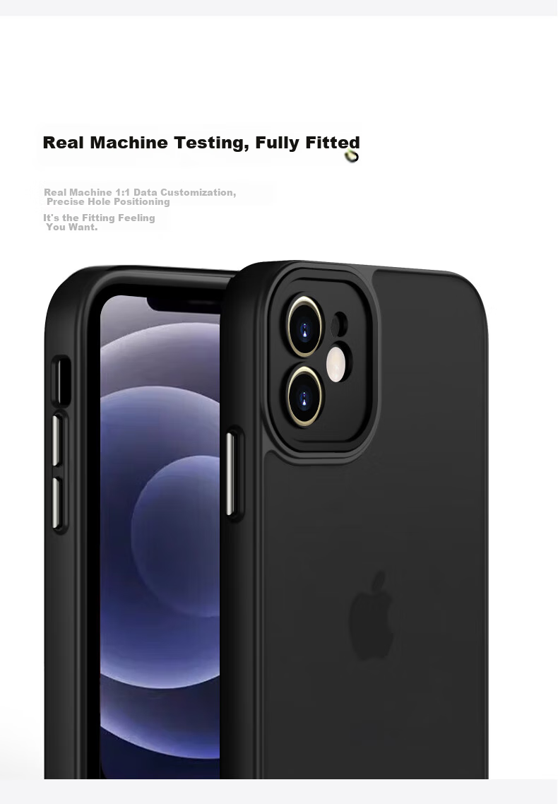 KEKLLE Чехол для iPhone 12, полупрозрачный матовый, розовый
