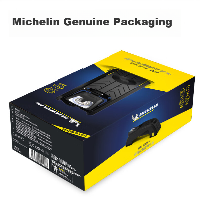 Портативный двухцилиндровый ножной насос Michelin 12206 для накачки шин автомобилей и мотоциклов, беспроводной