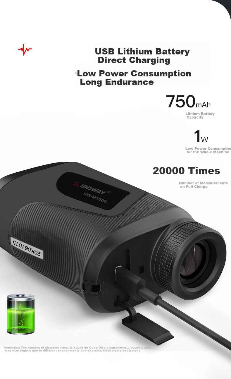 Лазерный дальномер SNDWAY SW-M500, 6x увеличение, 500 м, для гольфа, с защитой от сотрясений, электронная линейка