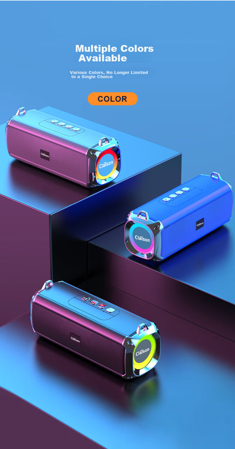 Портативная Bluetooth-колонка CLAISON [Berlin Voice] T16, сабвуфер, водонепроницаемая, серая