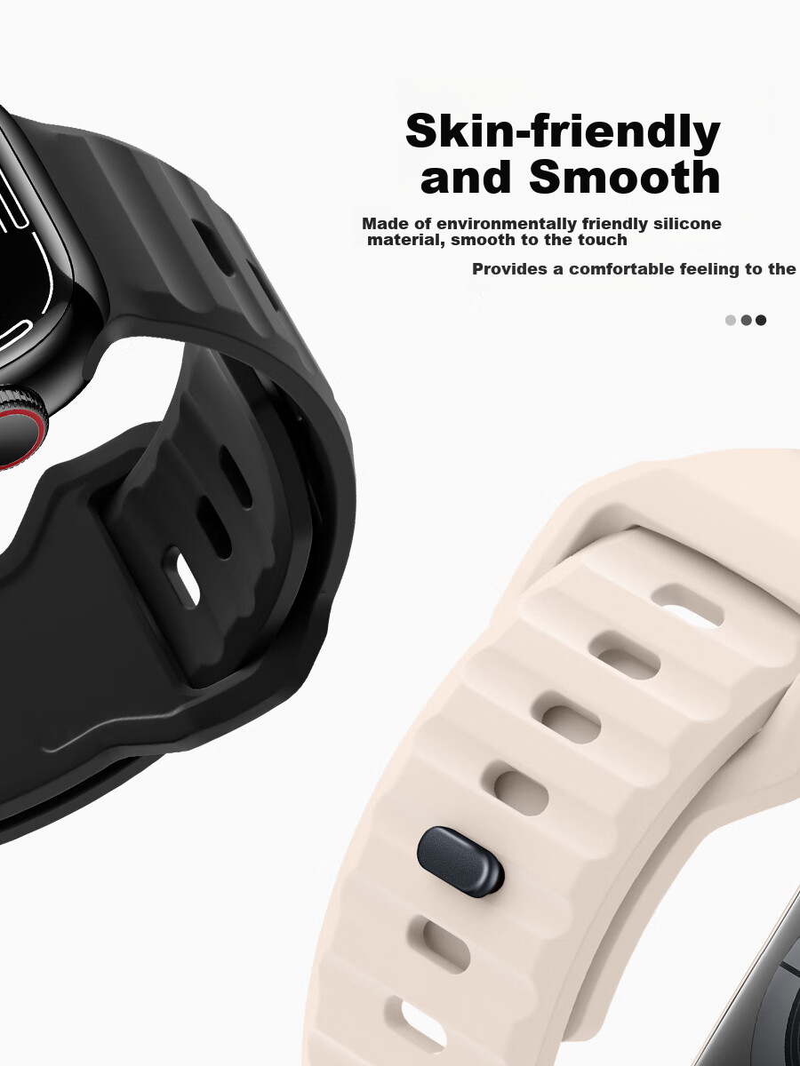 Ремешок BHO для Apple Watch Series 11/Ultra, ступенчатый силиконовый ремешок для IWatch Series 10/9/8/7/6/SE3/2/1, спортивный ремешок