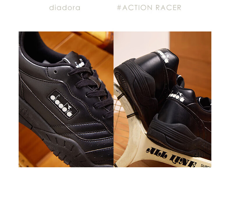 Diadora Мужские и женские низкие дышащие повседневные кроссовки ACTION, ярко-белый/цирконовый черный/ледяной белый, размер 37