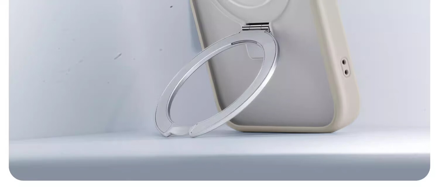 Чехол-накладка ZHIWEISHI с магнитной подставкой для Apple iPhone 15 Pro, MagSafe, ультратонкий, матовый, графитовый черный