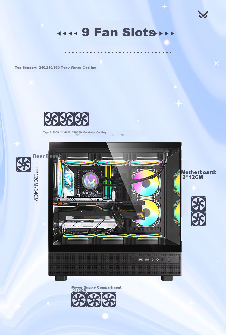Корпус для ПК FPMAX Time Crystal Z8 Seaside View, ATX, белый