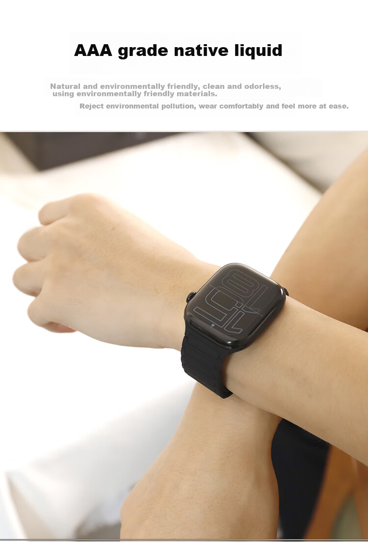 Ремешок MSSM для Apple Watch S11/S10, силиконовый, с магнитным креплением, спортивный, цвет "Звездная пыль"
