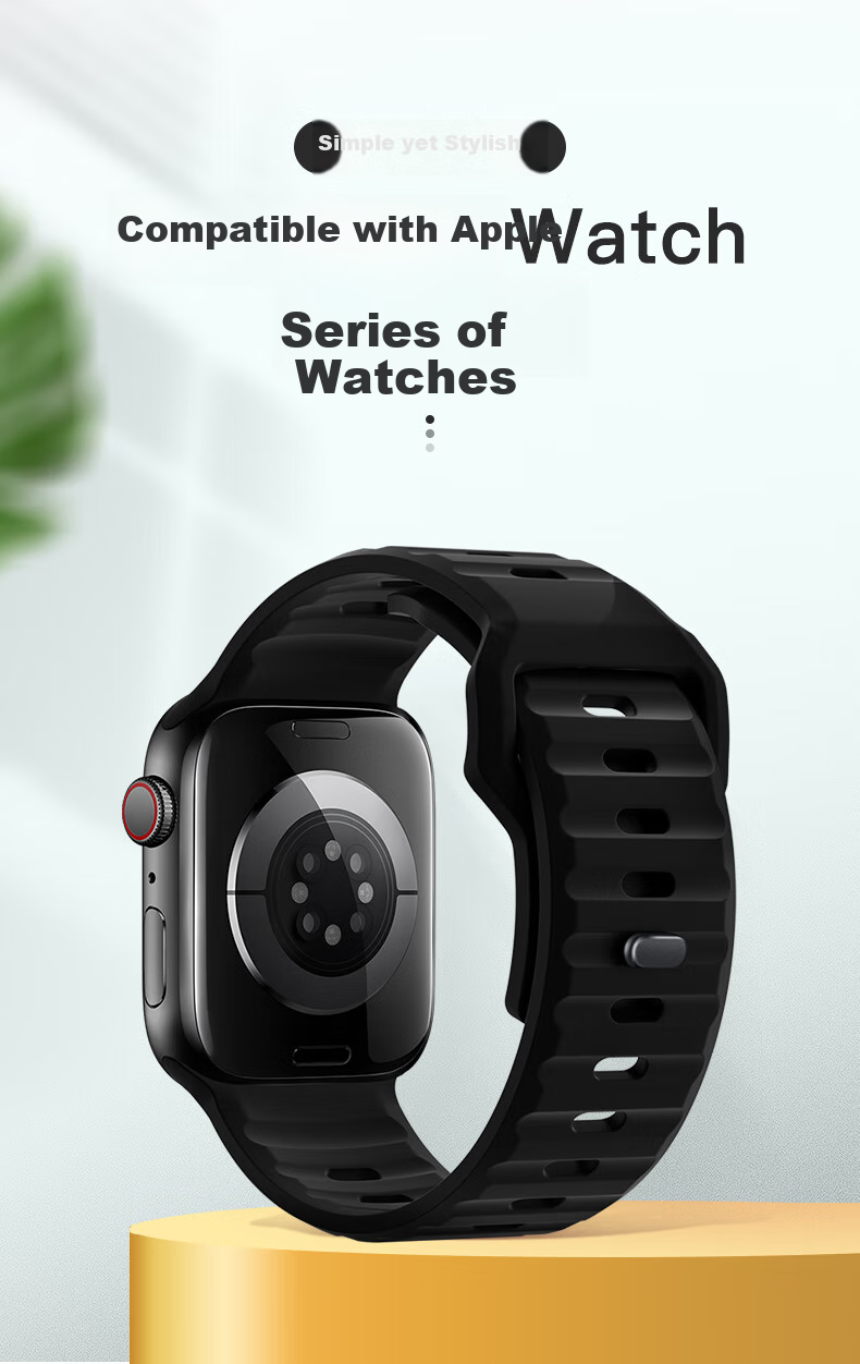 Ремешок BHO для Apple Watch Series 11/Ultra, ступенчатый силиконовый ремешок для IWatch Series 10/9/8/7/6/SE3/2/1, спортивный ремешок