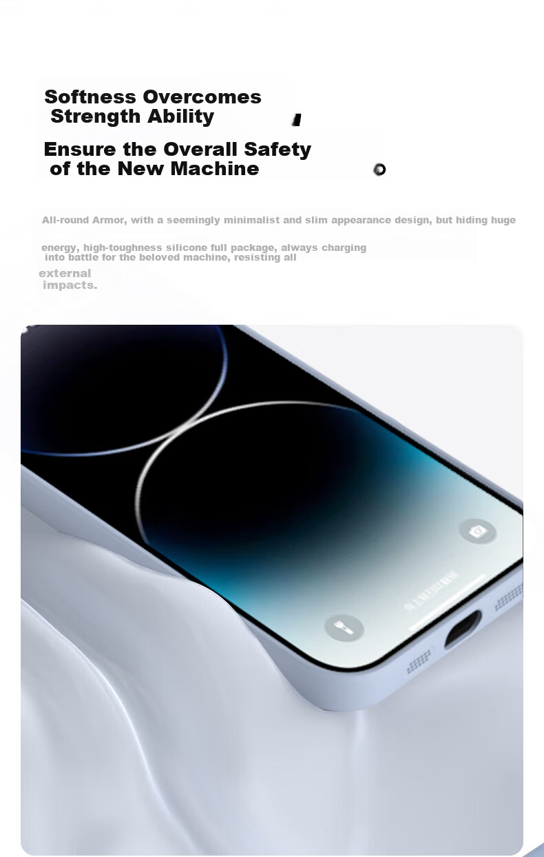 Чехол-накладка KEKLLE для Apple iPhone 14 Plus, противоударный, с защитой камеры, силиконовый, лавандовый