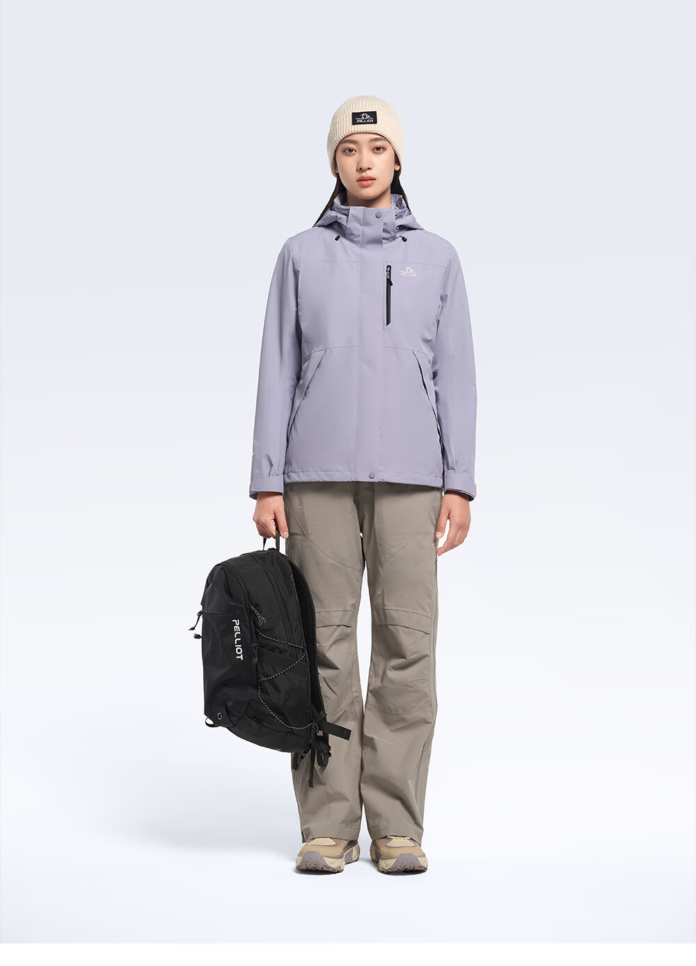 Куртка Pelliot Shanye Classic 3.0 трехслойная мужская и женская, зимнее теплое пальто, горный пурпурный, размер M
