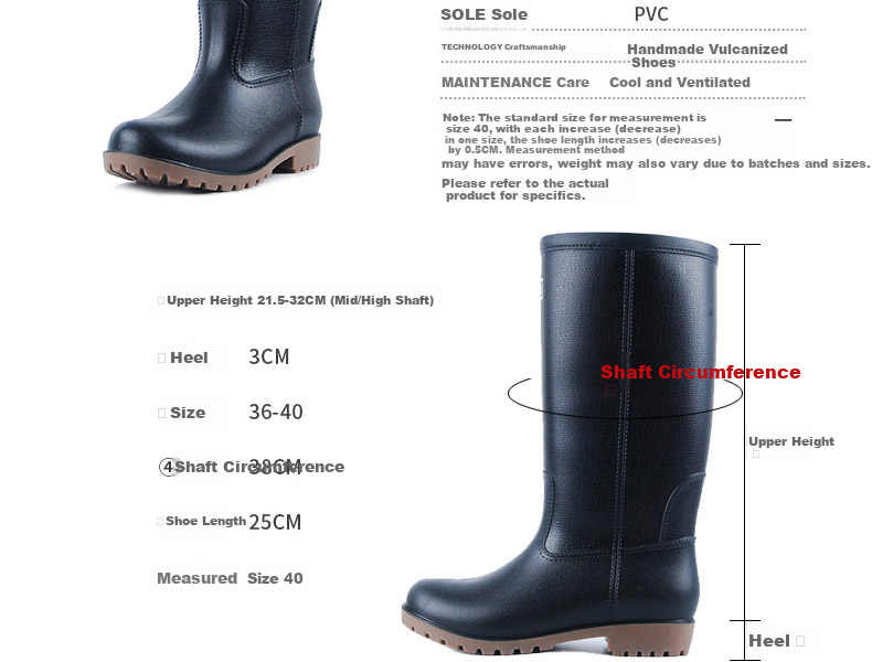 Мужские резиновые сапоги Warrior HXL128-B, черные, высокие, размер 39