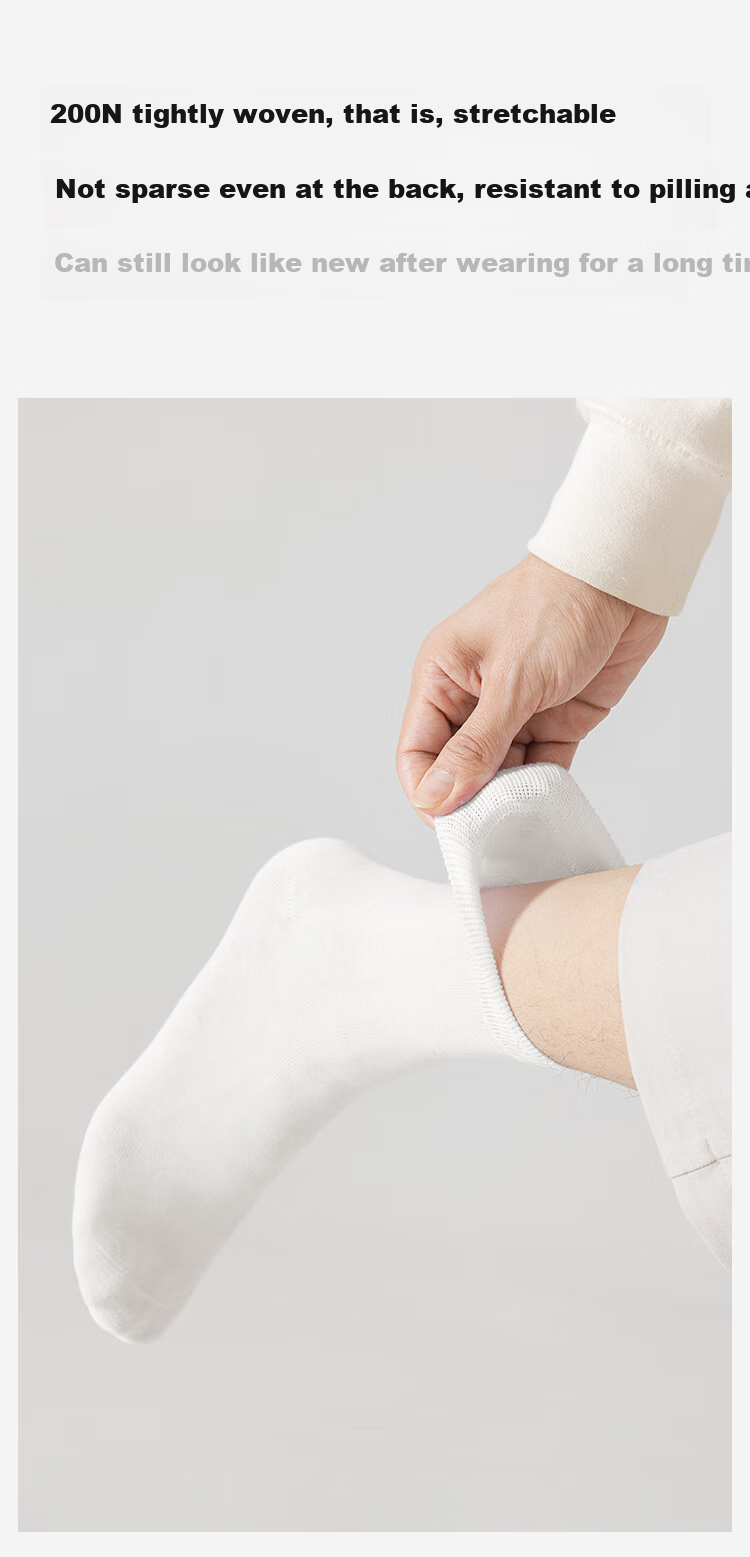 Мужские носки JOAE Pure Cotton Odor-Resistant, 7A Antibacterial, средней длины, для осени и зимы, подарок на День Святого Валентина, повседневные бизнес-носки, впитывающие пот, 6 пар
