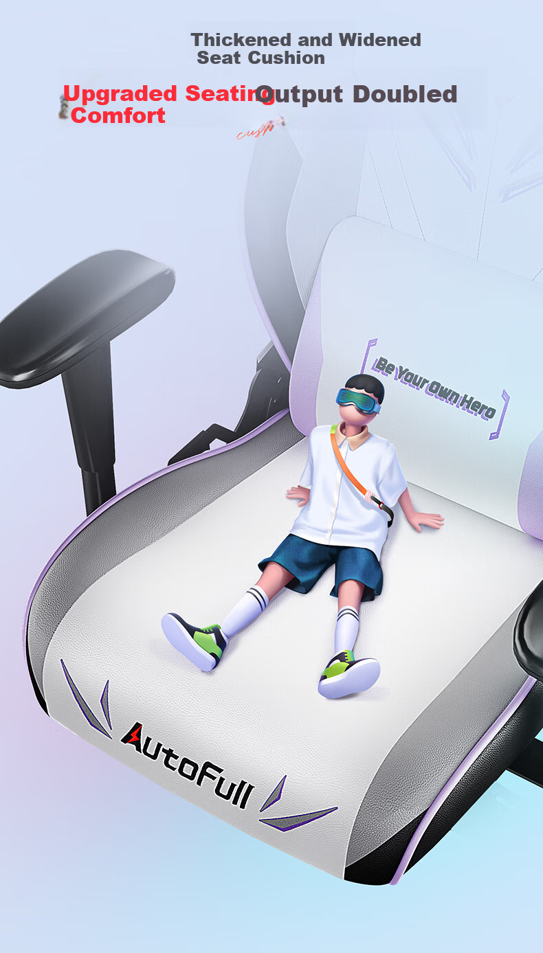Игровое кресло AutoFull C3 Lingfeng, эргономичное, компьютерное, офисное, биомеханическое, с поддержкой, фиолетовое