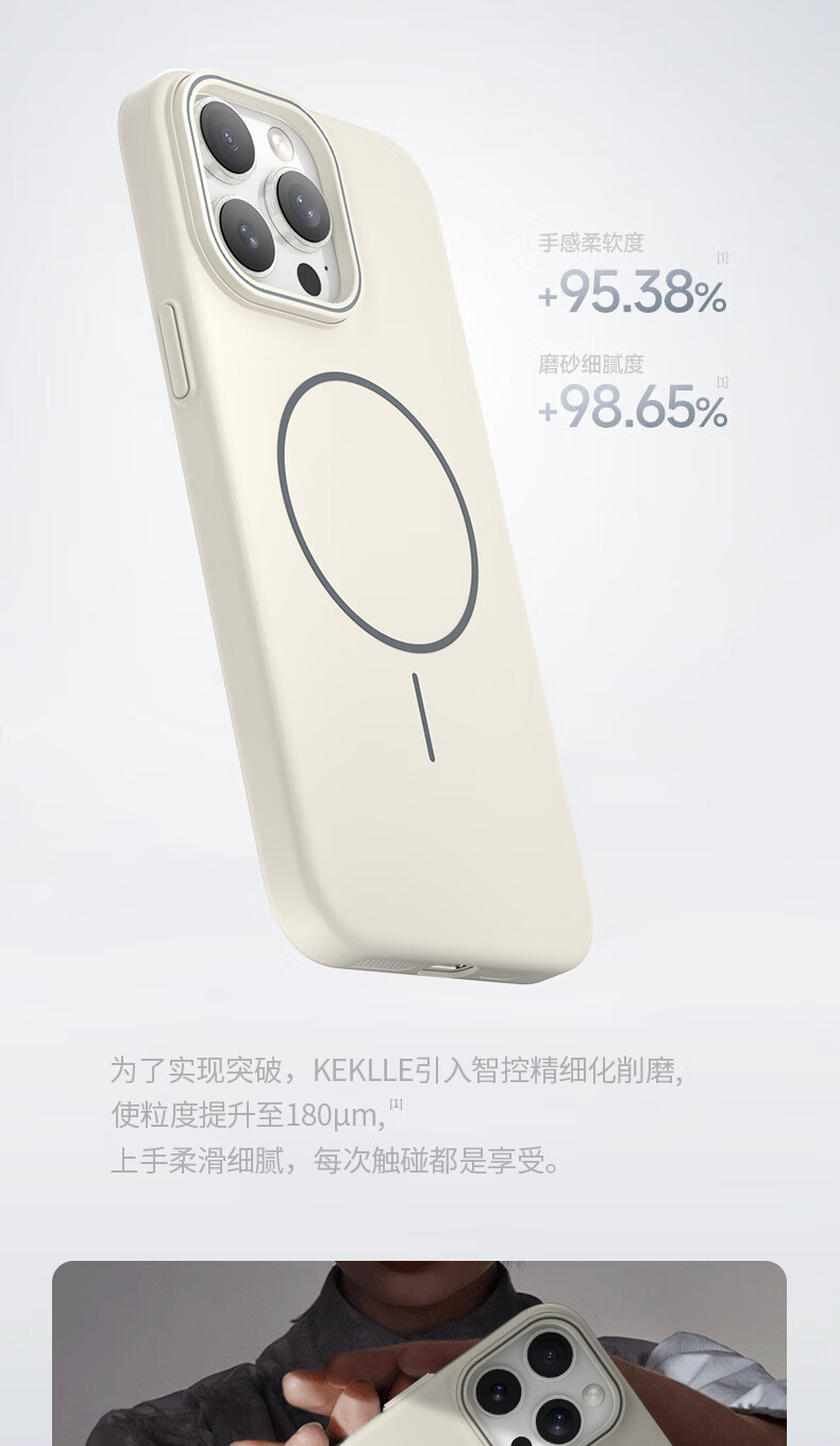 Чехол для iPhone 14 Plus KEKLLE, защитный, с магнитной беспроводной зарядкой, матовый, черный