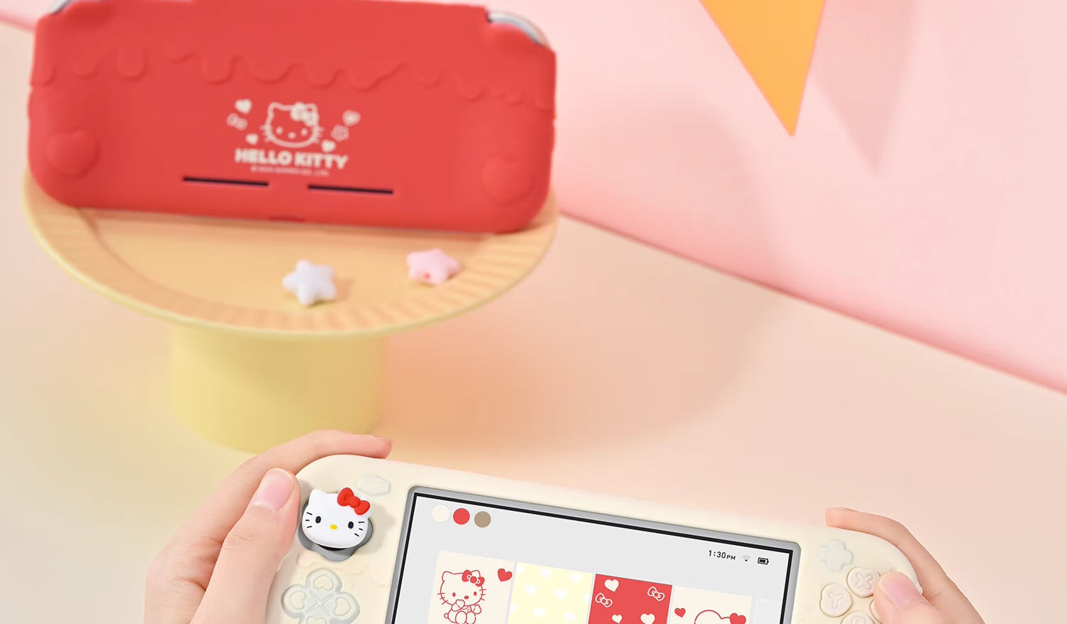 Защитный чехол Jixiang для Nintendo Switch Lite, полный комплект с колпачками для джойстиков, силиконовый, официальный, Sanrio Co-Branded, противоударный