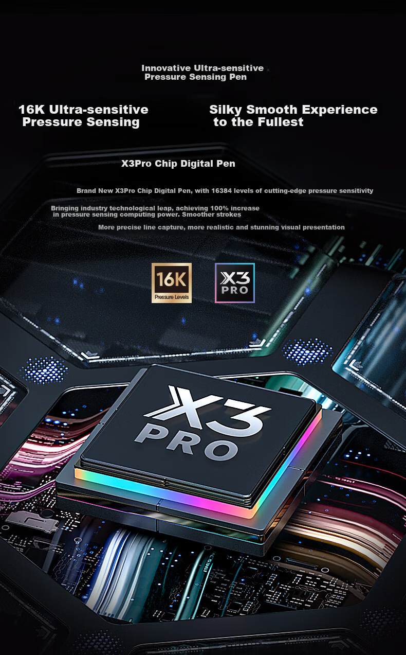 Профессиональный графический планшет XP-Pen Artist Pro 14 (2-го поколения) с экраном 14 дюймов, 16384 уровня чувствительности к нажатию, X3 Pro