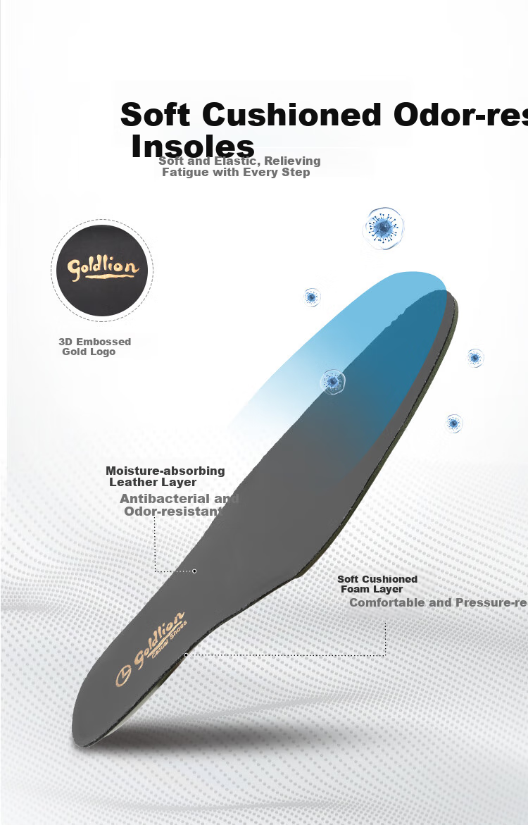 Мужские классические туфли Goldlion, модель G580510147AAA, из натуральной кожи, черные, размер 42