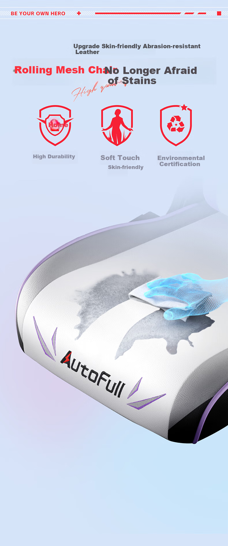 Игровое кресло AutoFull C3 Lingfeng, эргономичное, компьютерное, офисное, биомеханическое, с поддержкой, фиолетовое